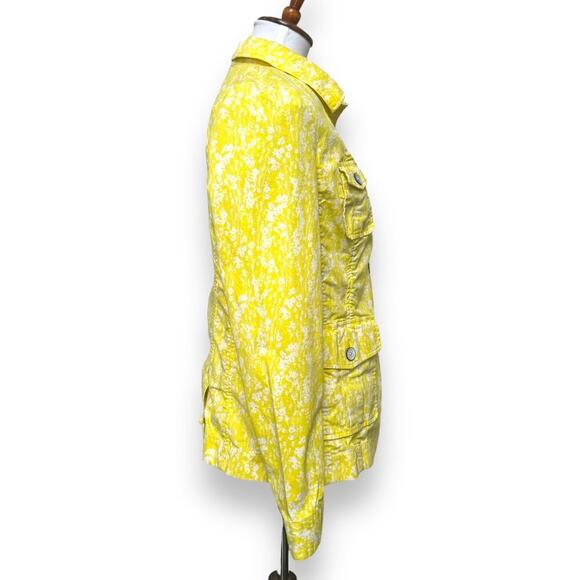 CAbi 5160 Women’s Yellow White Field of Daisies Cotton Utility Jacket Small - Picture 5 of 10